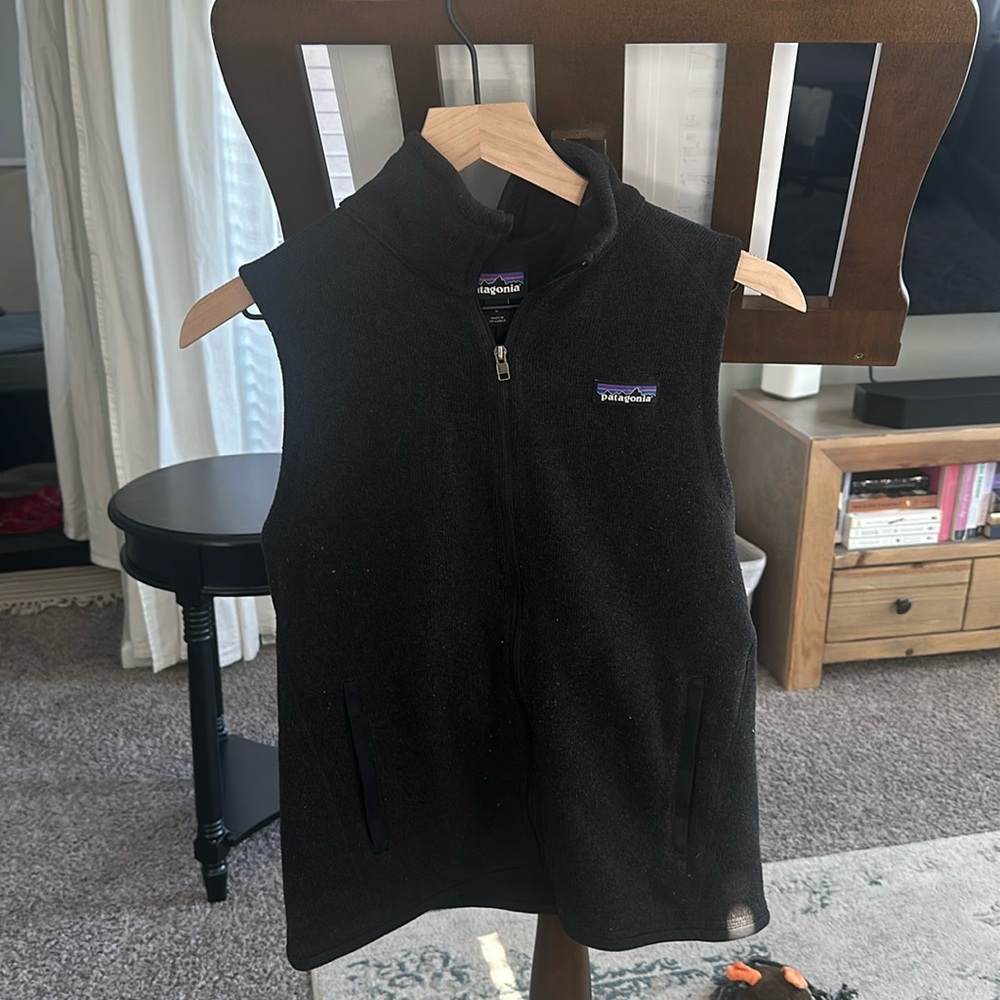 Black Patagonia Zip Up Vest